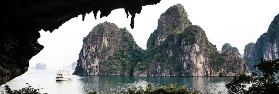 limestone karsts at ha long bay