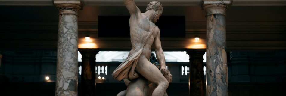 marble sculpture samson slaying a philistine in the victoria and albert museum