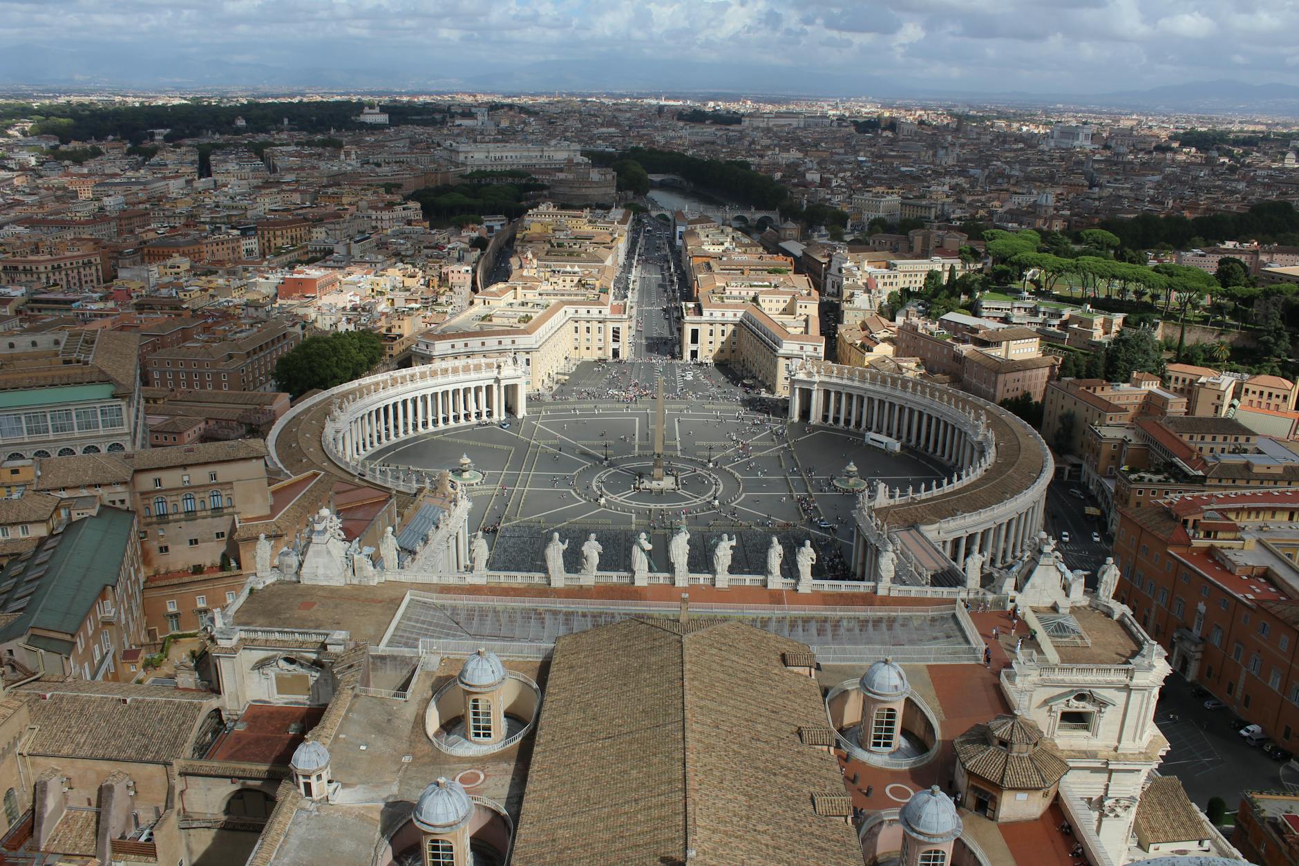 aerial view of the vatican city