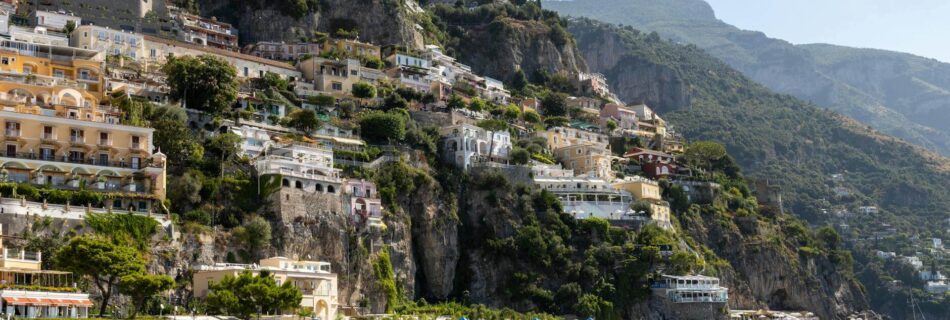 landscape with a seaside town