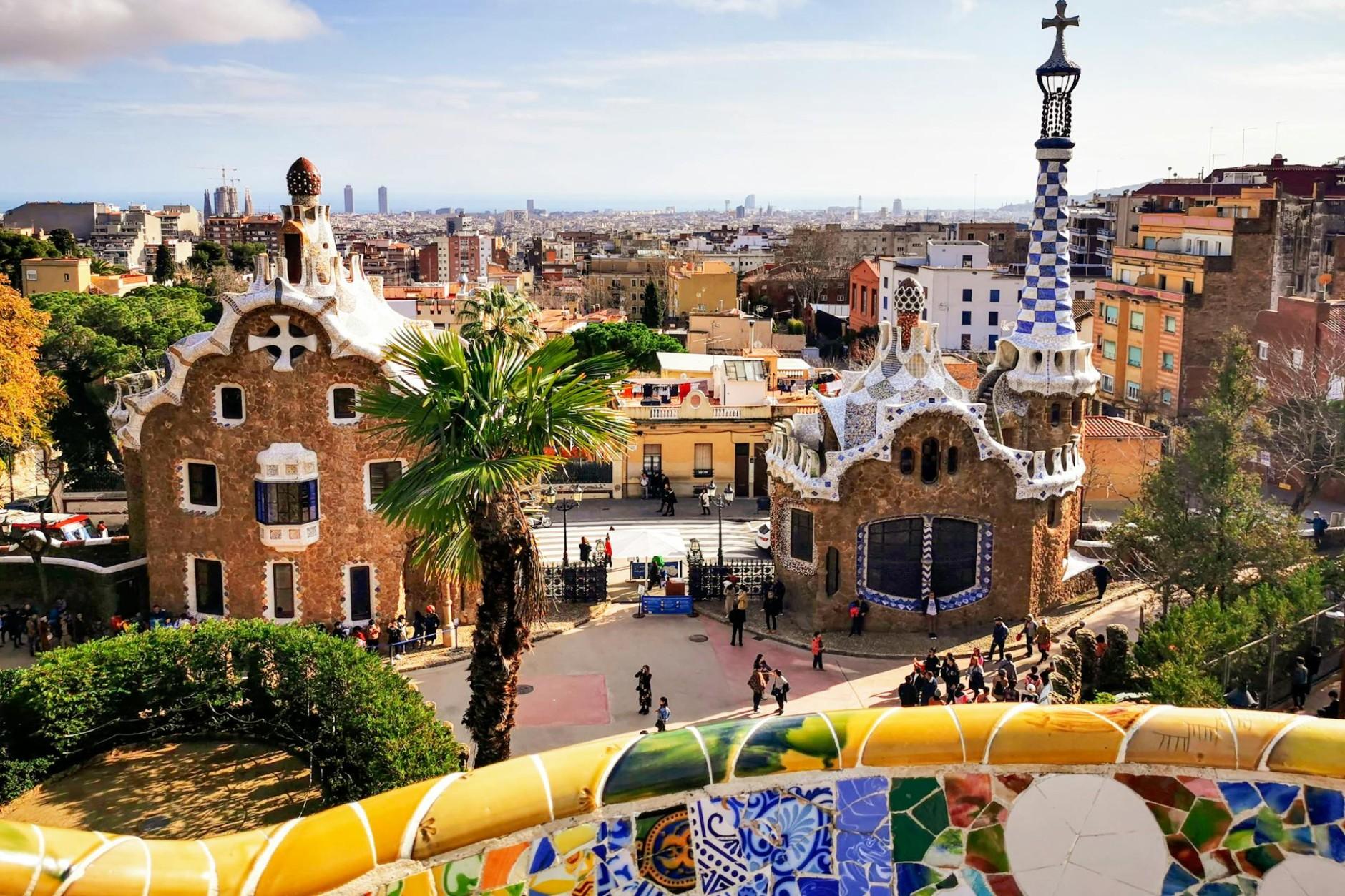 view of barcelona from park guell